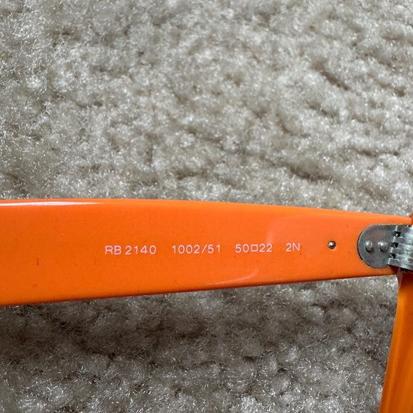 Ray-Ban Black and Orange Sunglasses with Case - Picture 4 of 5